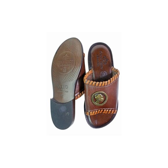 Mali Brown Men Italian Leather Sandals Shoes main image 5